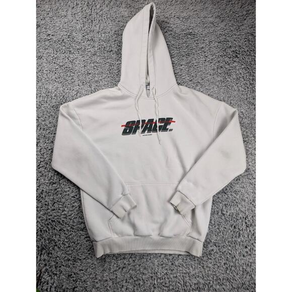 WoodBird Hoodie Adult Medium White Graphic Print Sweatshirt Pullover Casual Men - Picture 1 of 7